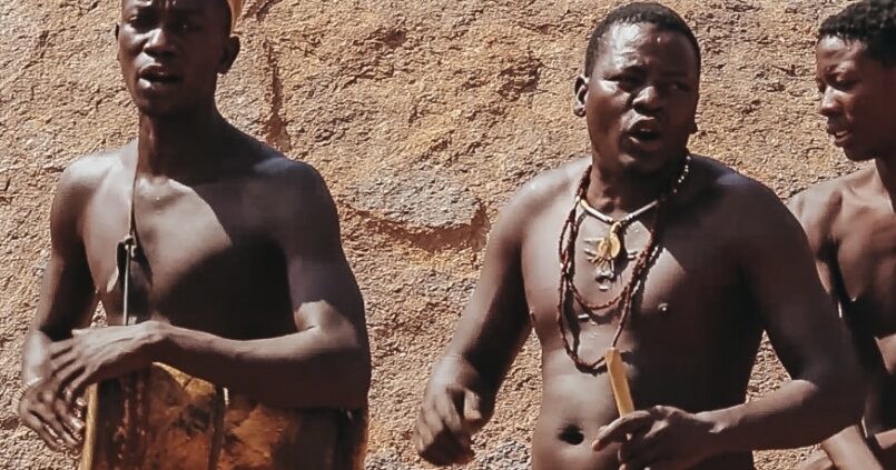 Tribu Damara en la zona de Damaraland en Namibia