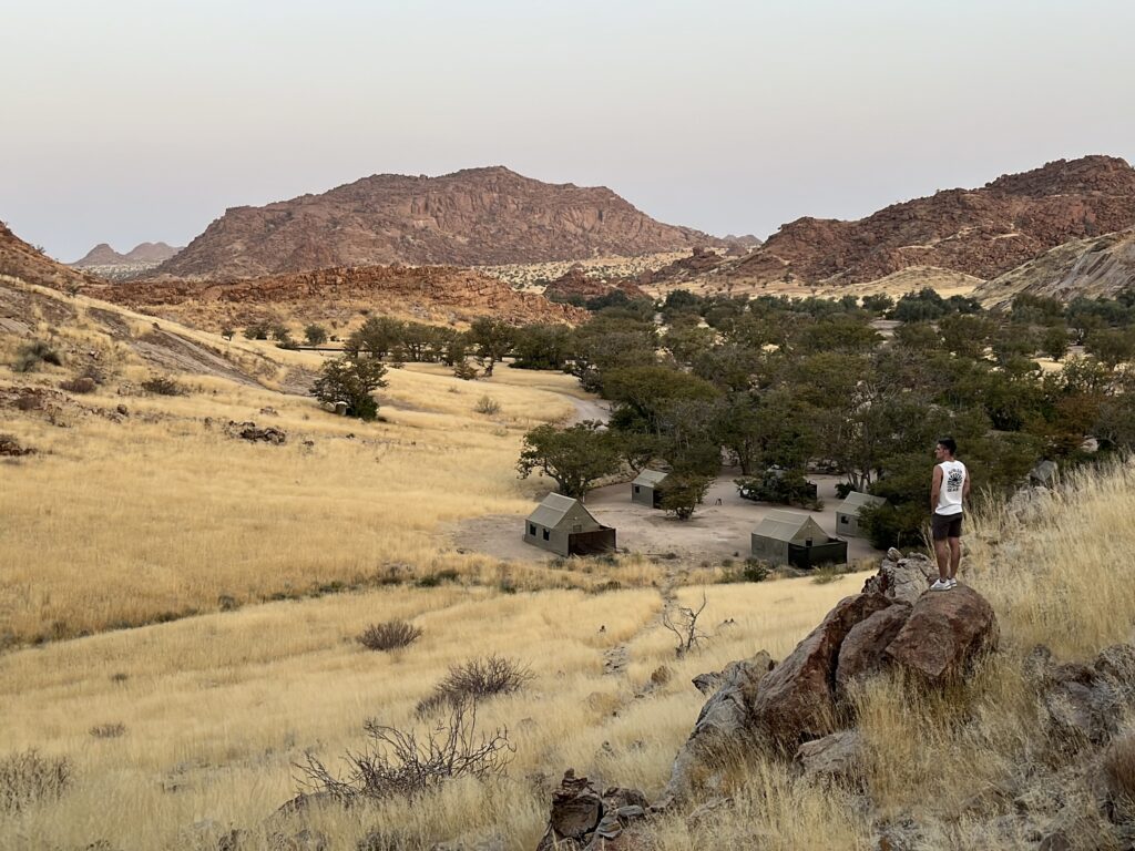 El campamento de Twyfelfontain consta de unas privilegiadas vistas