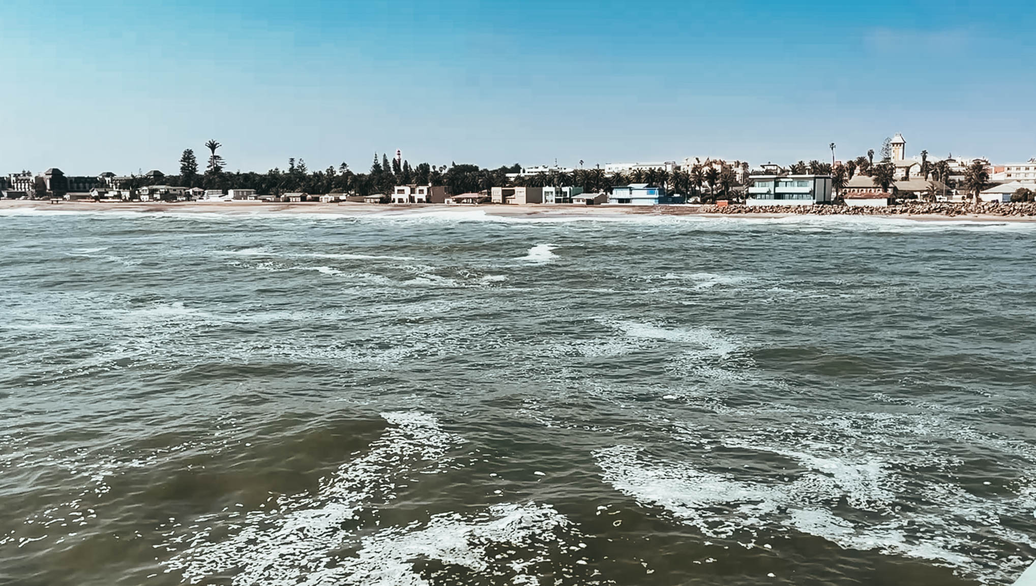 Vista desde el muelle de Swakopmund