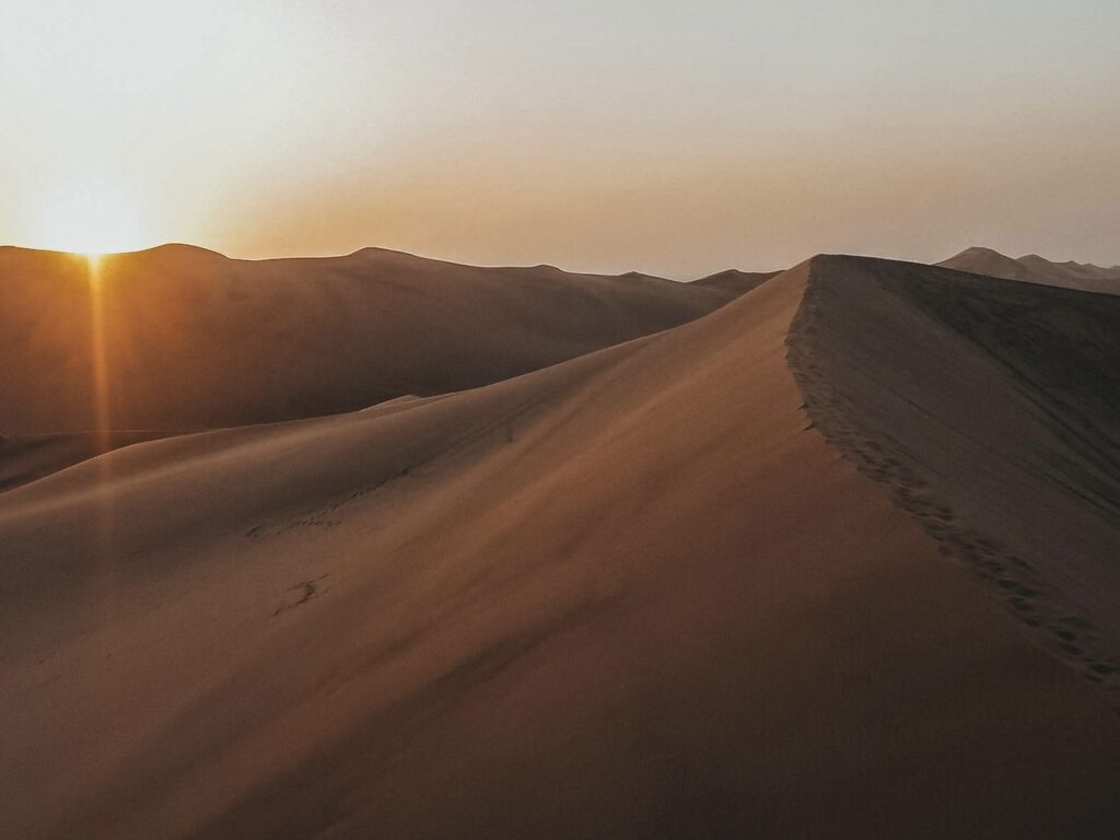 Duna 7 atardeciendo en Walvis Bay