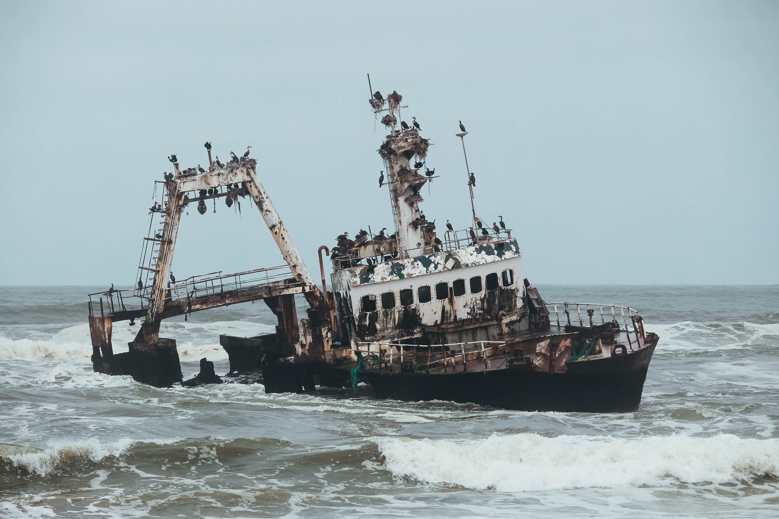 El Zeila es un barco que naufragó en Namibia cerca de la Costa de los Esqueletos