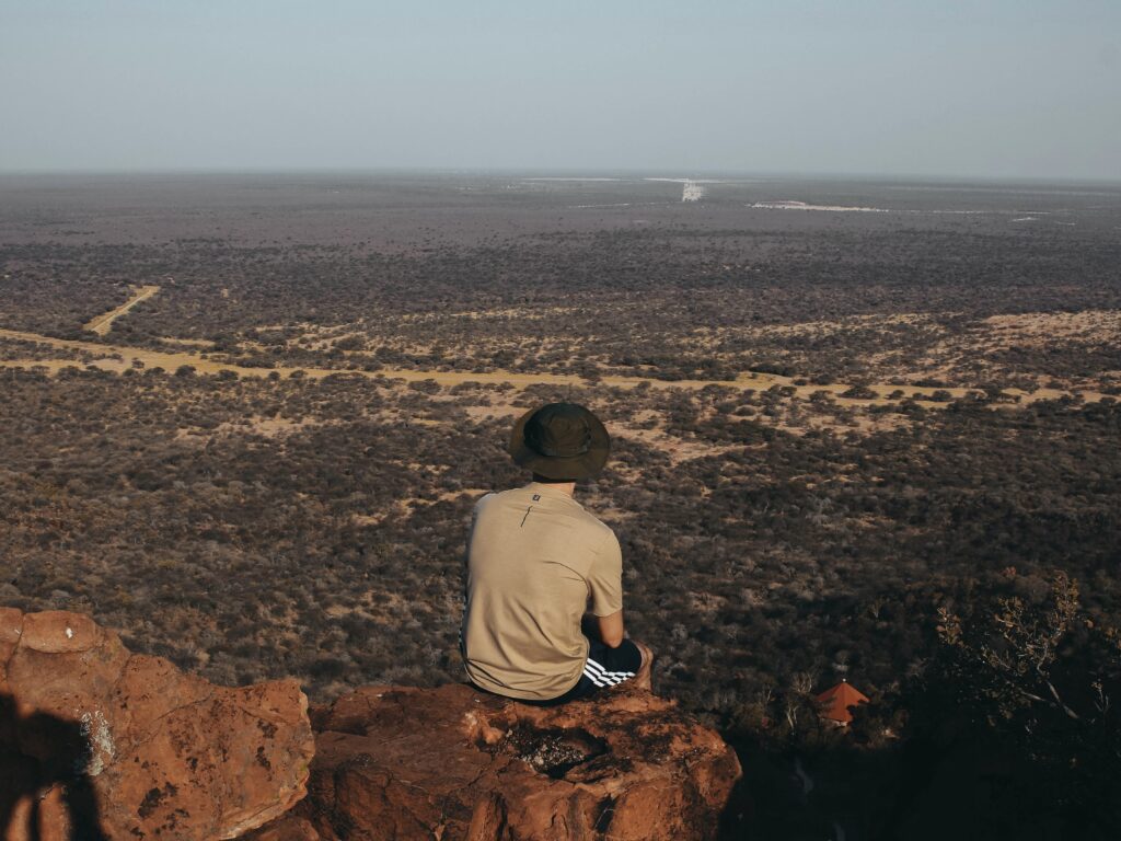 El Kalahari se puede observar desde la cima del Plateau en Waterberg