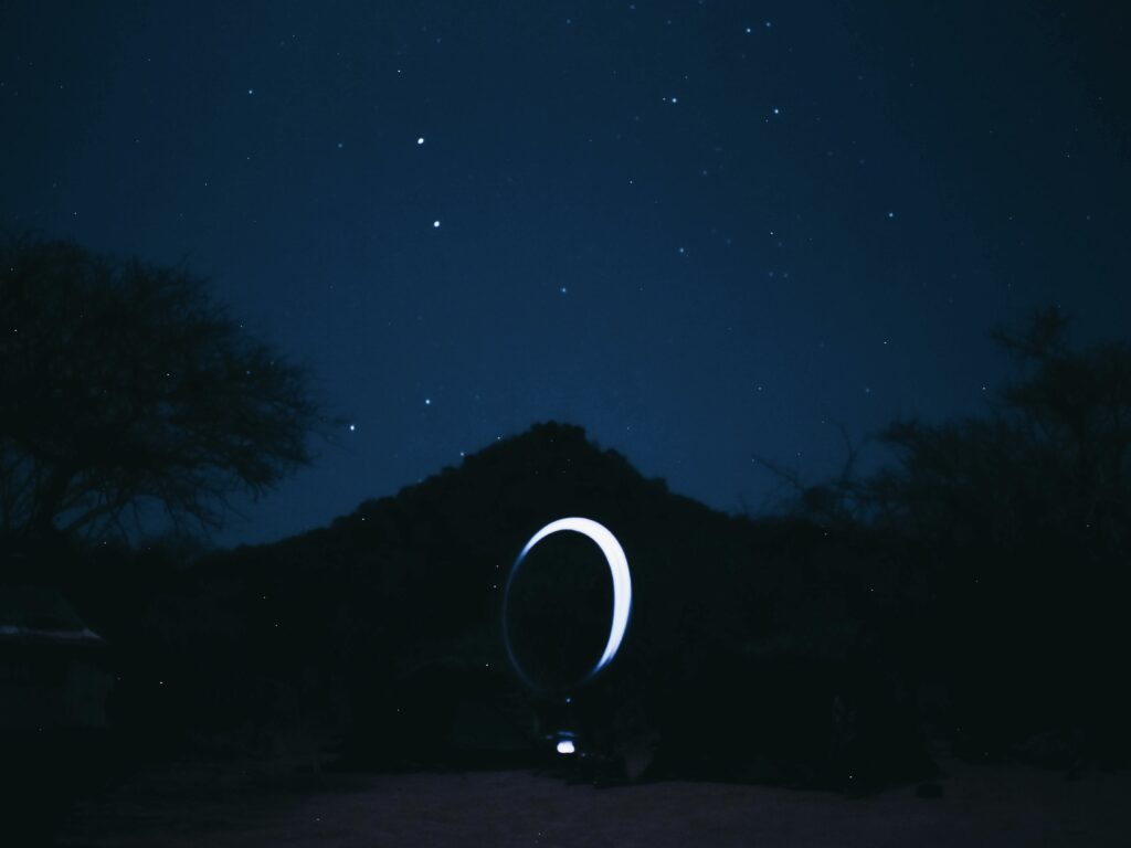 Foto nocturna en el campamento de Waterberg