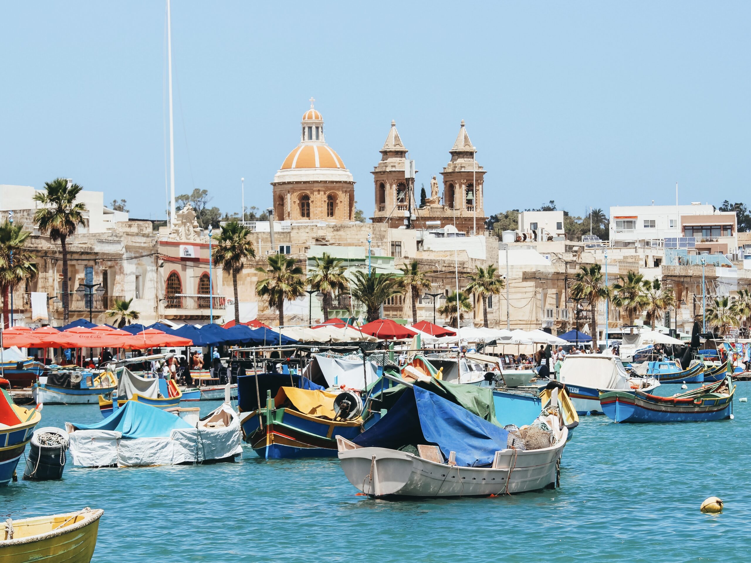 Pueblo pesquero de Marsaxlokk en Malta