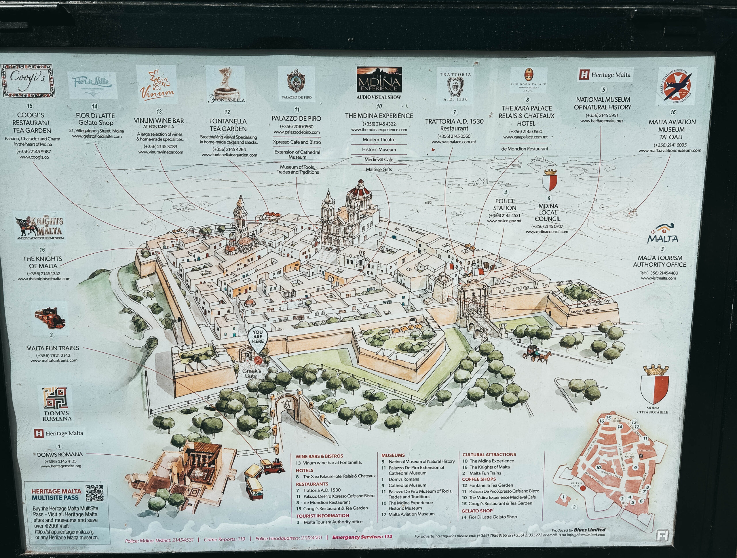 Mapa de Mdina