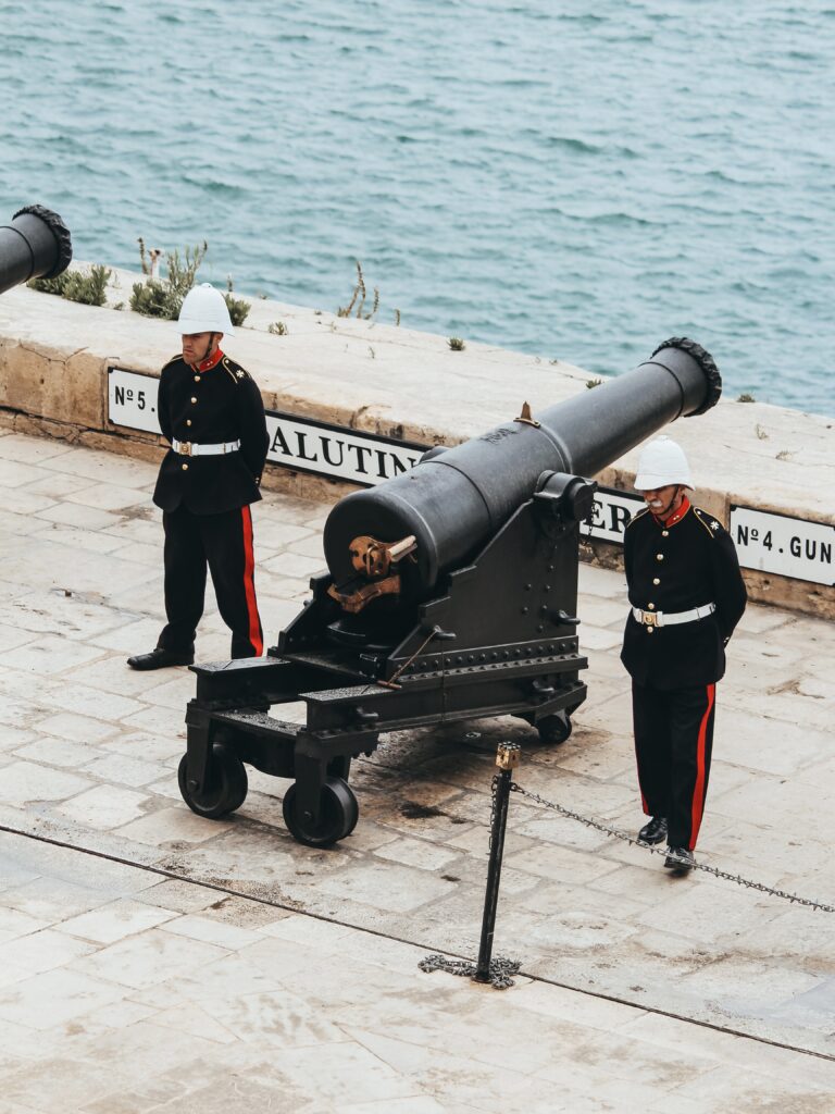 Upper Barraka Gardens se produce el Saluting Battery