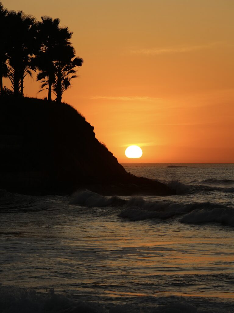 El atardecer desde el hotel de Tropic Garden en Gambia