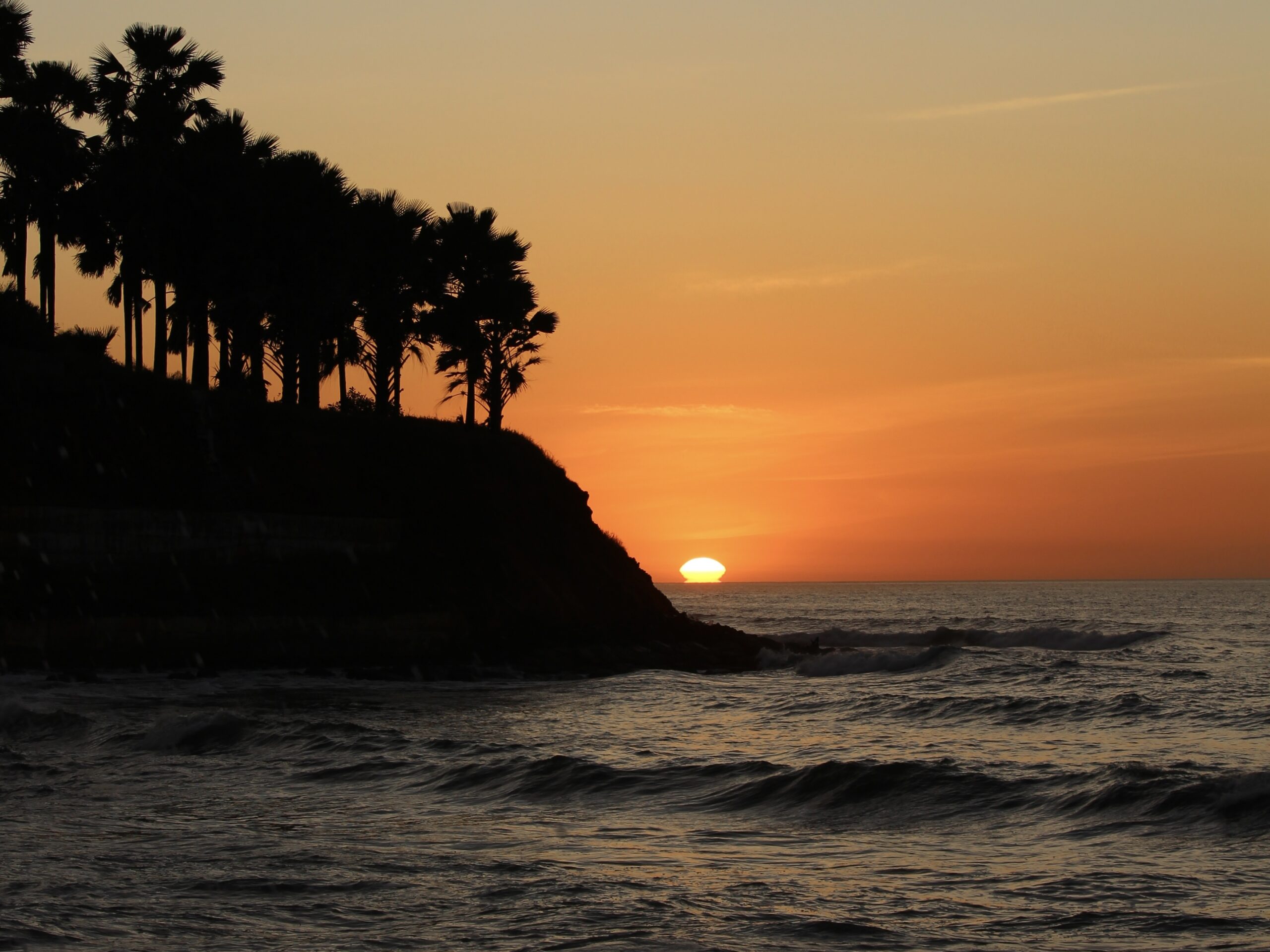 Atardecer horizontal desde uno de los alojamientos en Gambia