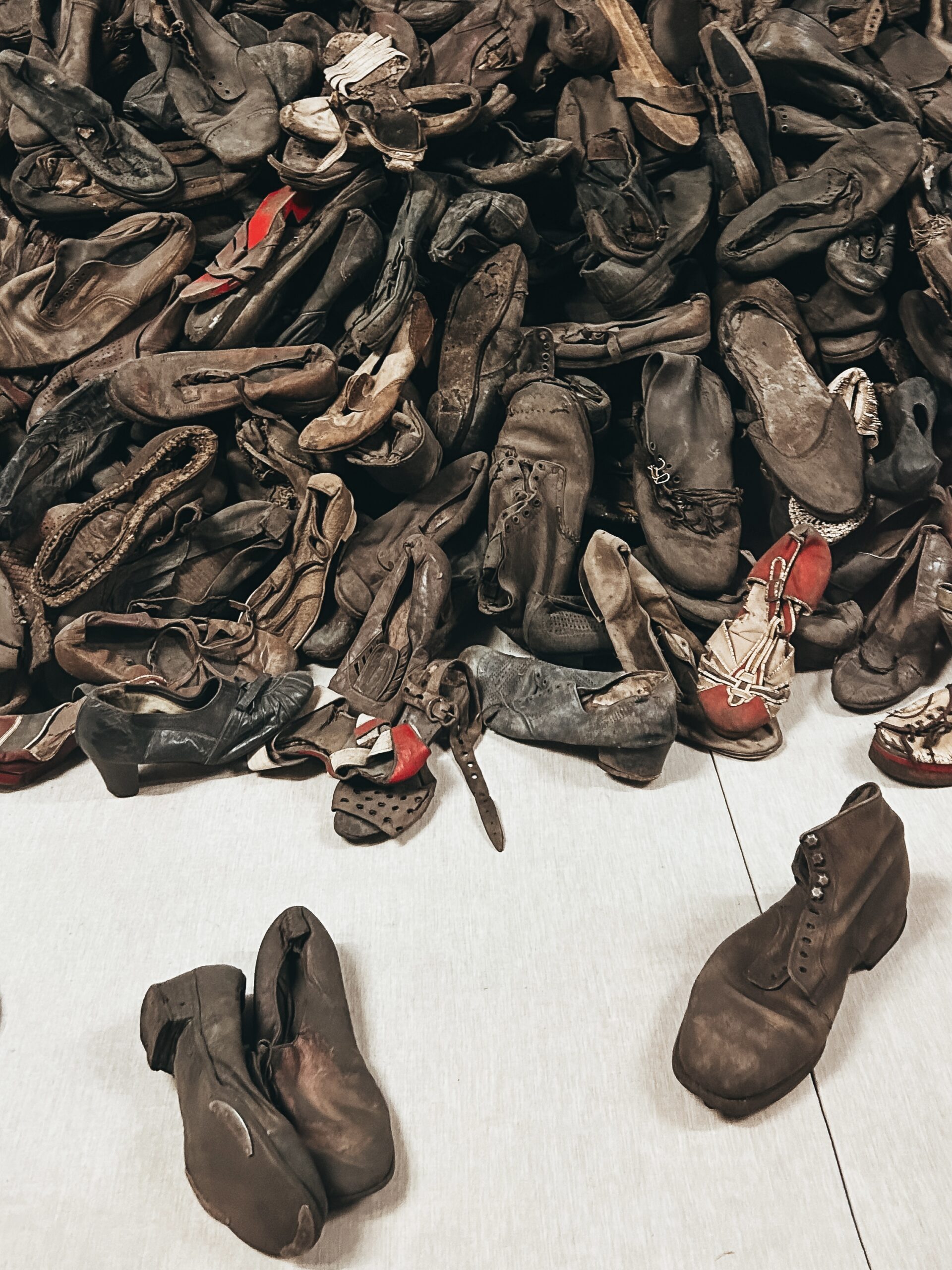 Zapatos de antiguas víctimas de Auschwitz