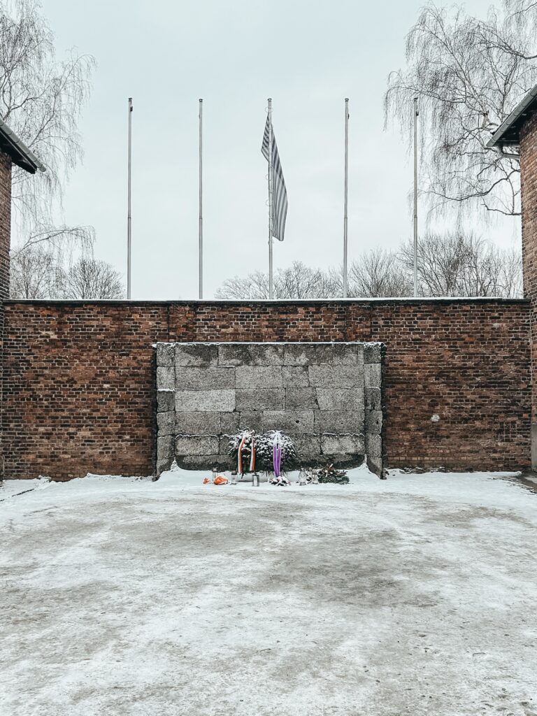Auschwitz I es el más pequeño de todos y se compone de hasta 30 bloques. Aquí podrás entrar en algunos de ellos con exposiciones que te pondrán la piel de gallina. Montañas de gafas, maletas, zapatos, pelo… También se visitan las cámaras de gas y el muro de fusilamiento.