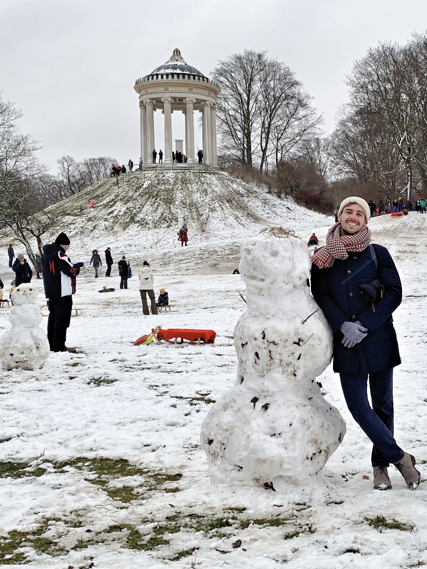 Muñeco de nieve en el Jardín Inglés