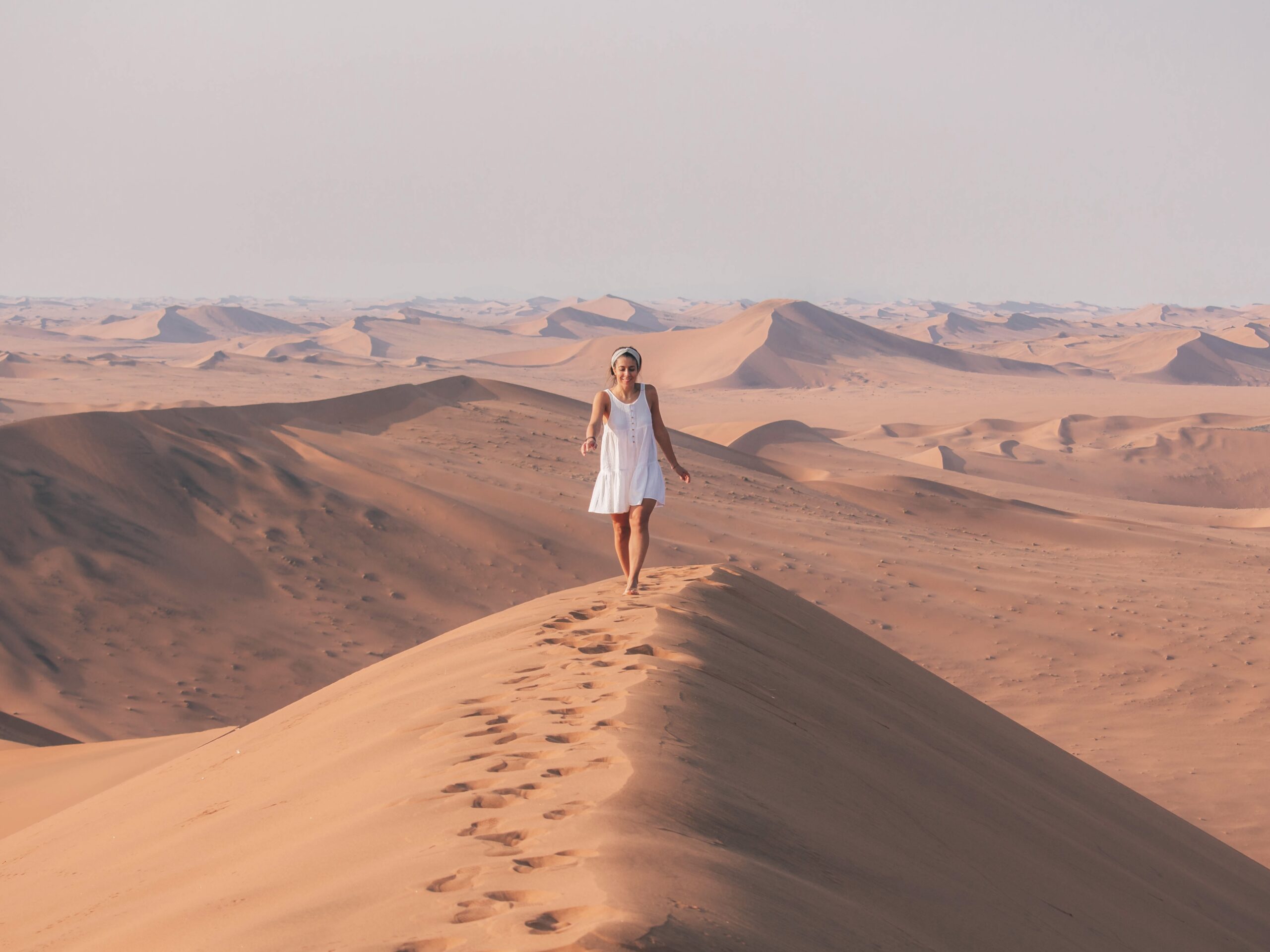 Sobre la duna Big Daddy en Namibia