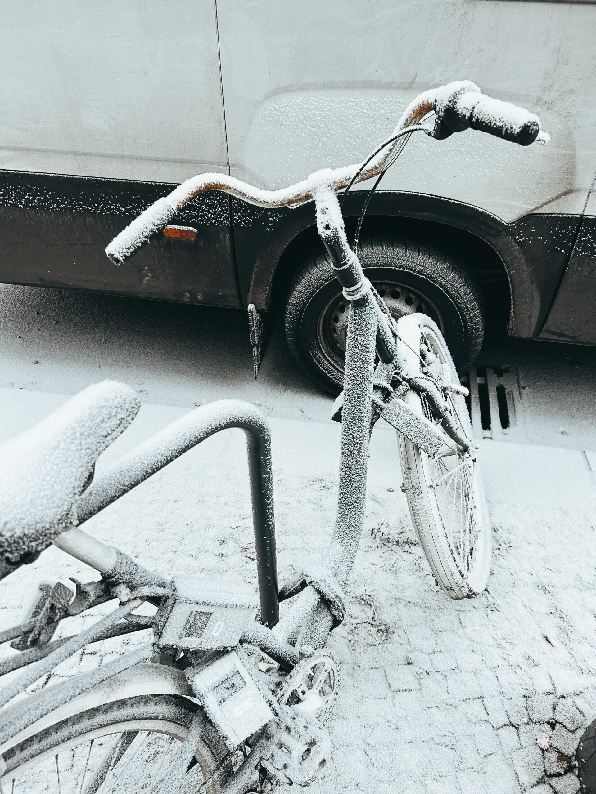 Bicicleta helada en Berlín