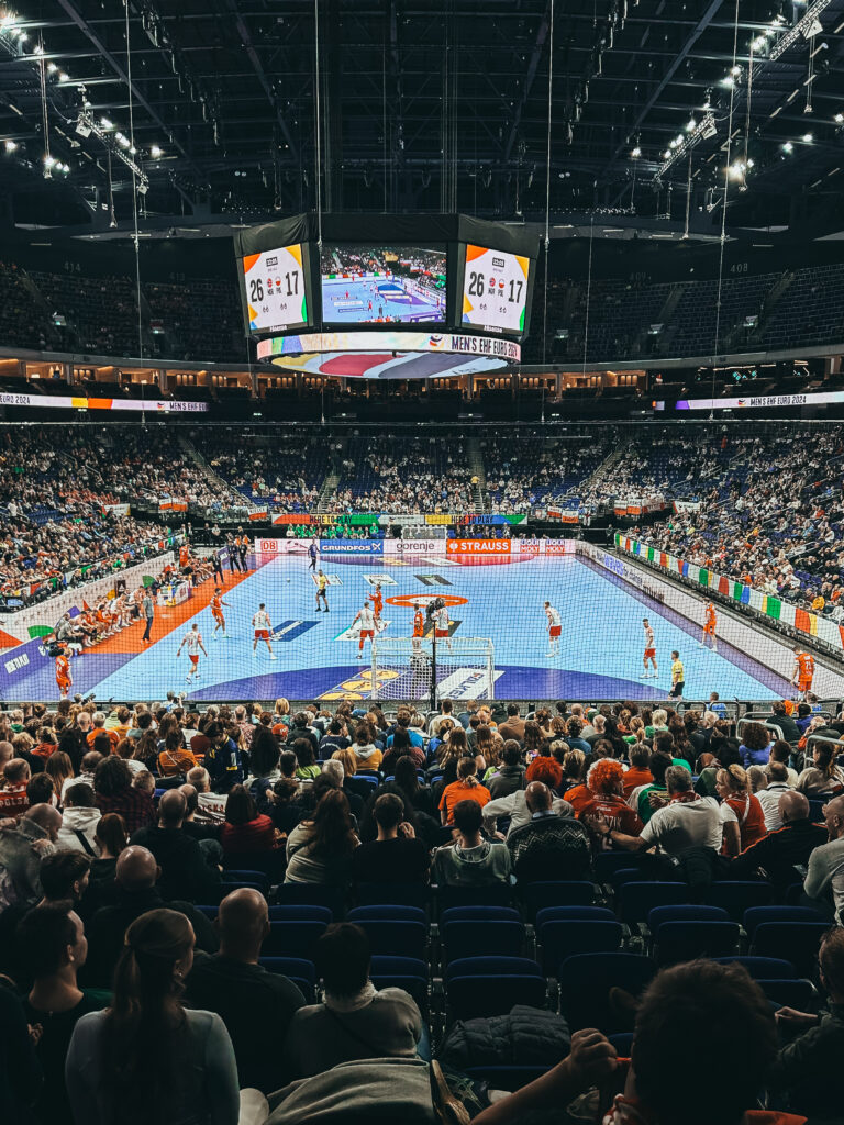 Partido de la euro de balonmano en Berlín