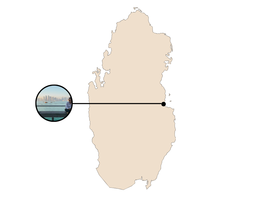 Ubicación de Doha en Catar
