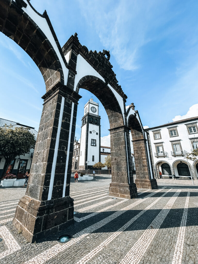 Casco antiguo en Ponta Delgada, en la isla de Sao Miguel