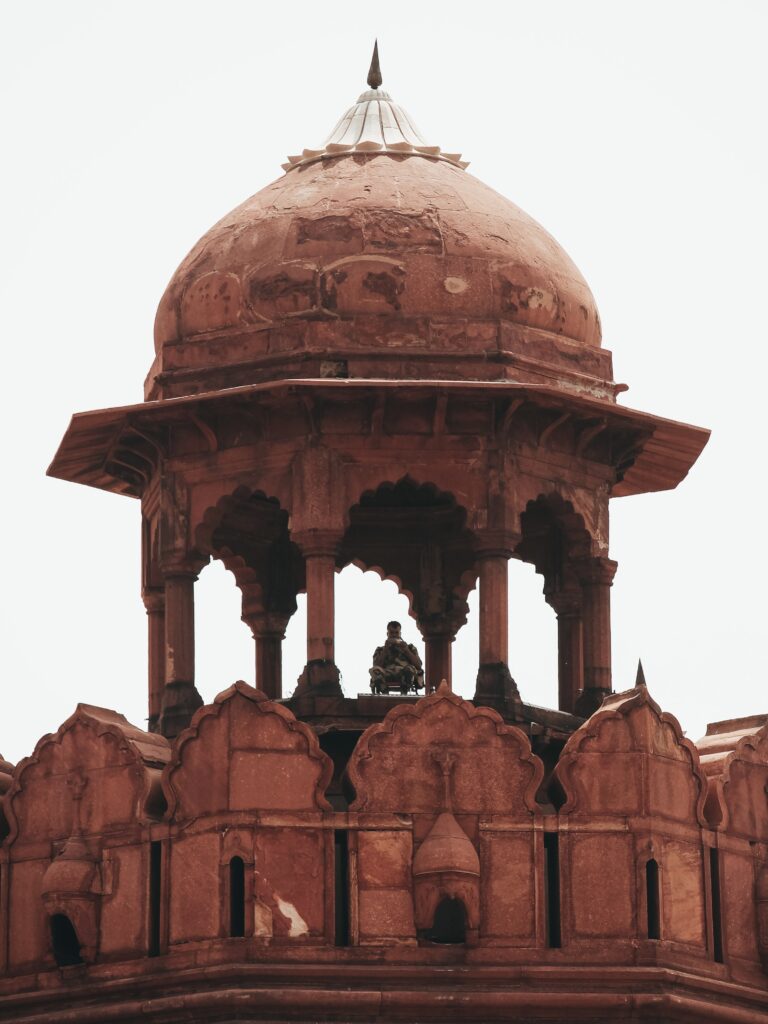 Una de las torres del Fuerte Rojo de Nueva Delhi