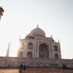 Vistas del Taj Mahal desde uno de sus laterales