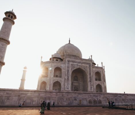 Vistas del Taj Mahal desde uno de sus laterales