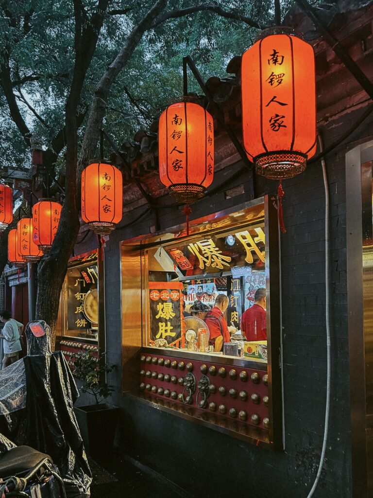 Puesto de comida en un Hutong de Pekín