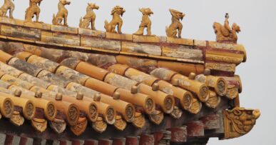 Tejado en la ciudad prohibida de Pekín