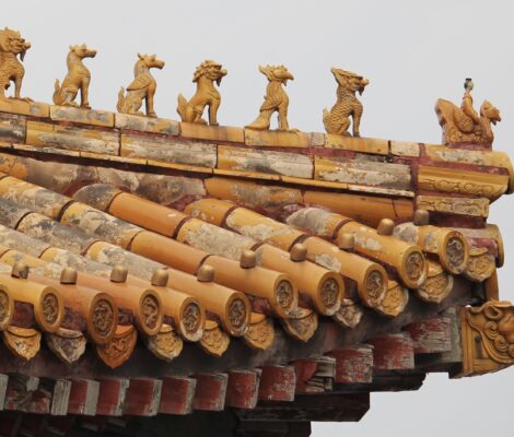 Tejado en la ciudad prohibida de Pekín