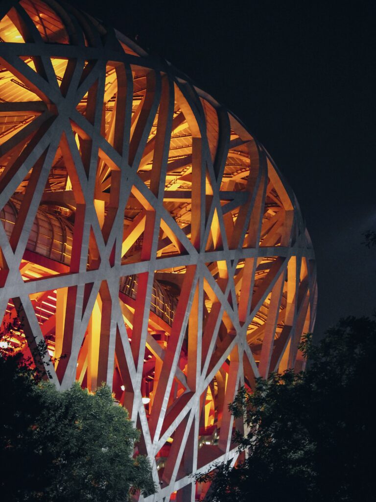Estadio "El Nido de Pájaro" en el Parque Olímpico de Pekín