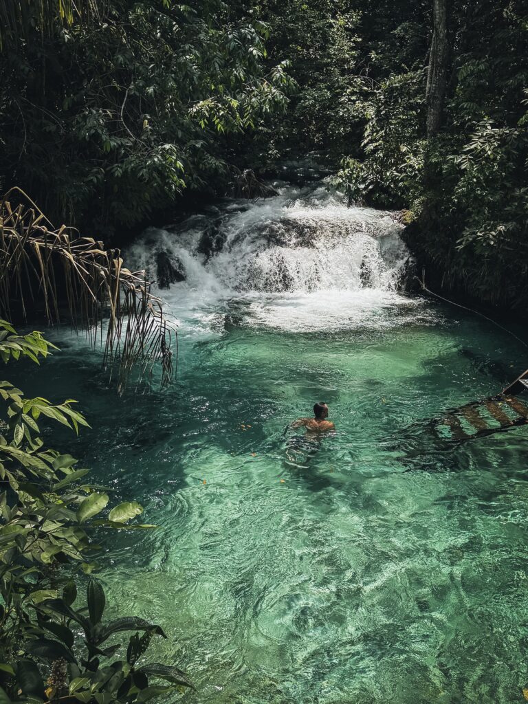 Ricardo en la Cachoeira do Formiga en Jalapao