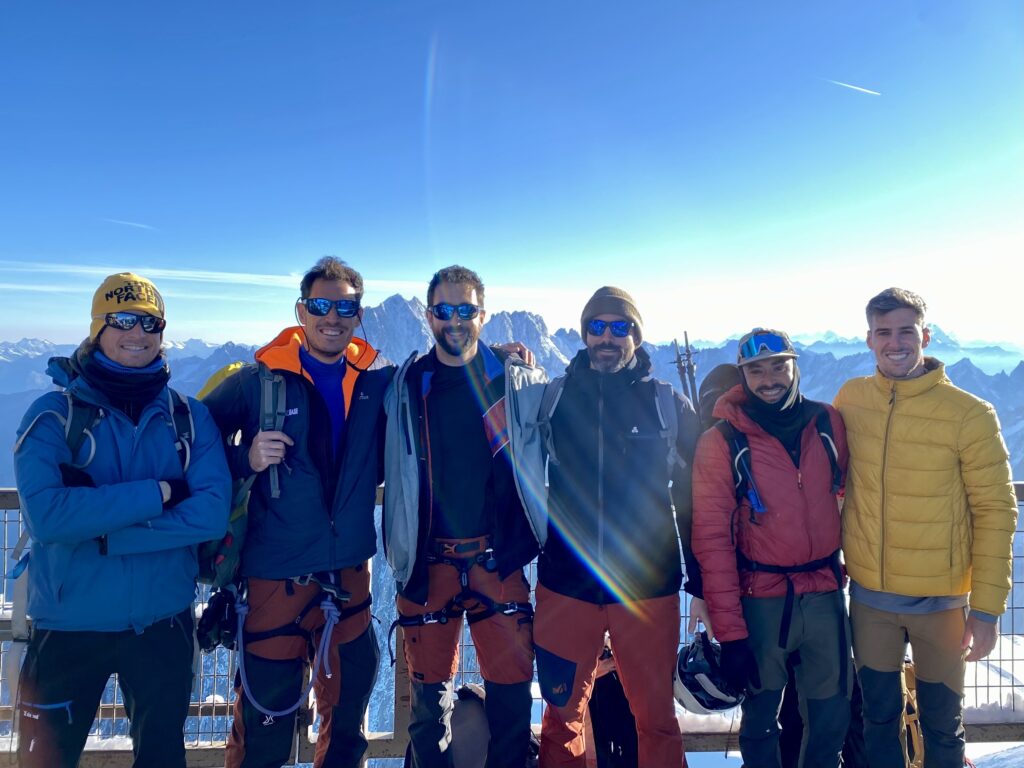 Amigos rumbo Mt Blanc